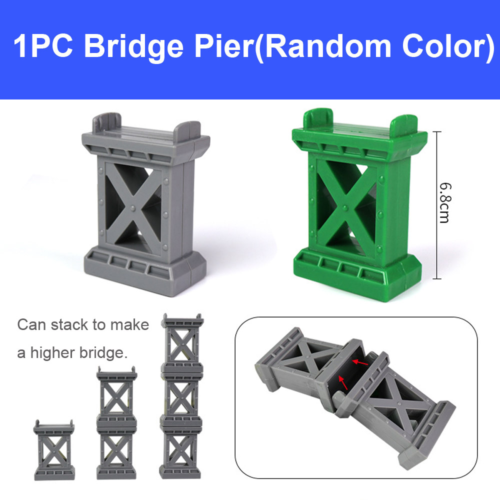 Wooden Track Railway Bridge Parts Wood Train Track Accessories Fit for All Brand Wooden Tracks Toys for Kids Gifts