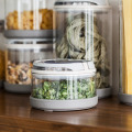 Glass jar Air pressure type vacuum sealed food storage tea and Coffee beans jar