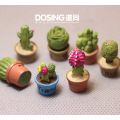 Miniature Mini Small Cactus Potted Plant Resin Candy Toy Model Ornaments Action Figures Toys for Children Kids Doll Home Decor