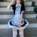 2021 Black Cute Lolita Maid Sexy Costumes French Maid Dress Girls Woman Amine Cosplay Costume Waitress Maid Party Stage Costumes