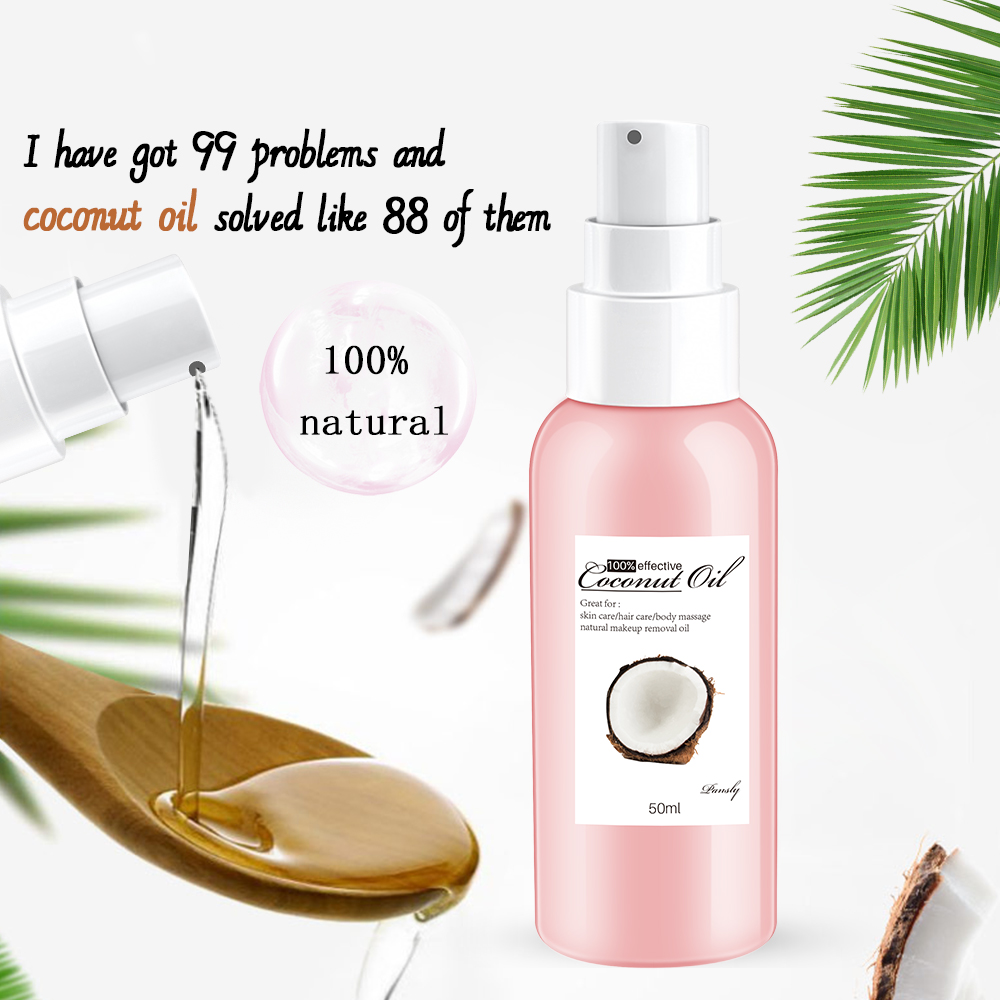 Pansly Organic Virgin Coconut Oil Essential Dry Damaged Nutrition Smooth Repairing Hair Care Prevent Loss Products