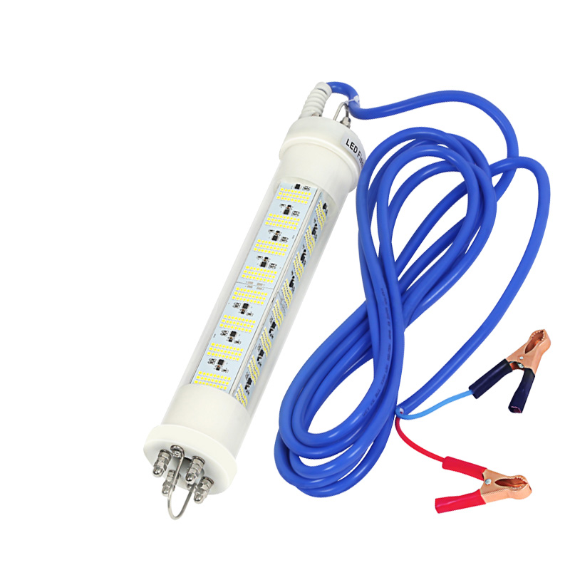 NEW Arrival DC12V 5M Cable 360 Degree Dimmable 400W LED Underwater Fishing Light Green White Blue