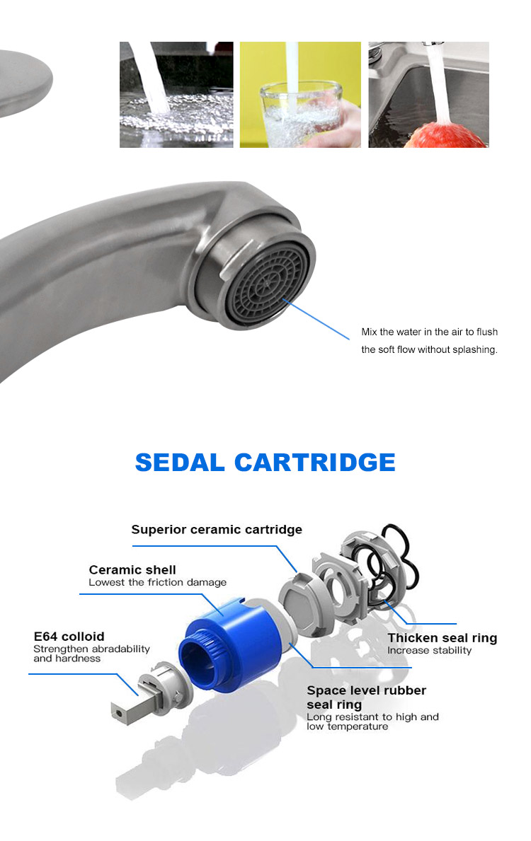 Single Handle Stainless Steel Faucet