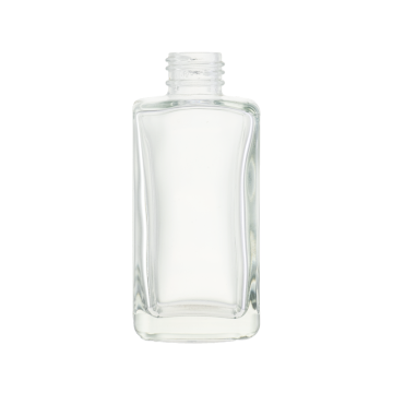 100 ML Clear Square Glass Bottle With 22/410 Neck