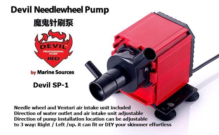 Marine Source Red Devil SP1 SP2 SP3 Needle Wheel Pump Designed for Protein Skimmer
