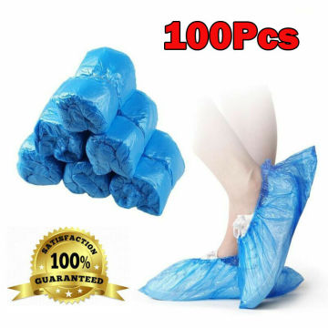 Blue Shoe Covers Disposable -100 Pack 50 Pairs Disposable Shoe & Boot Covers