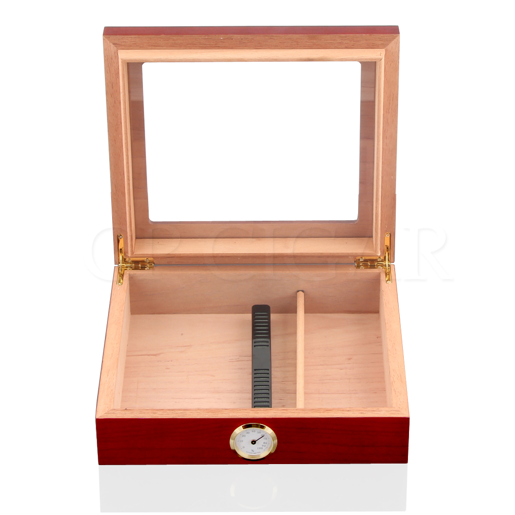 GALINER Luxury Cigar Humidor Portable Travel Cigar Box Cedar Wood Leather Humidor Box For Cohiba Cigars W/ Hygrometer Humidifier
