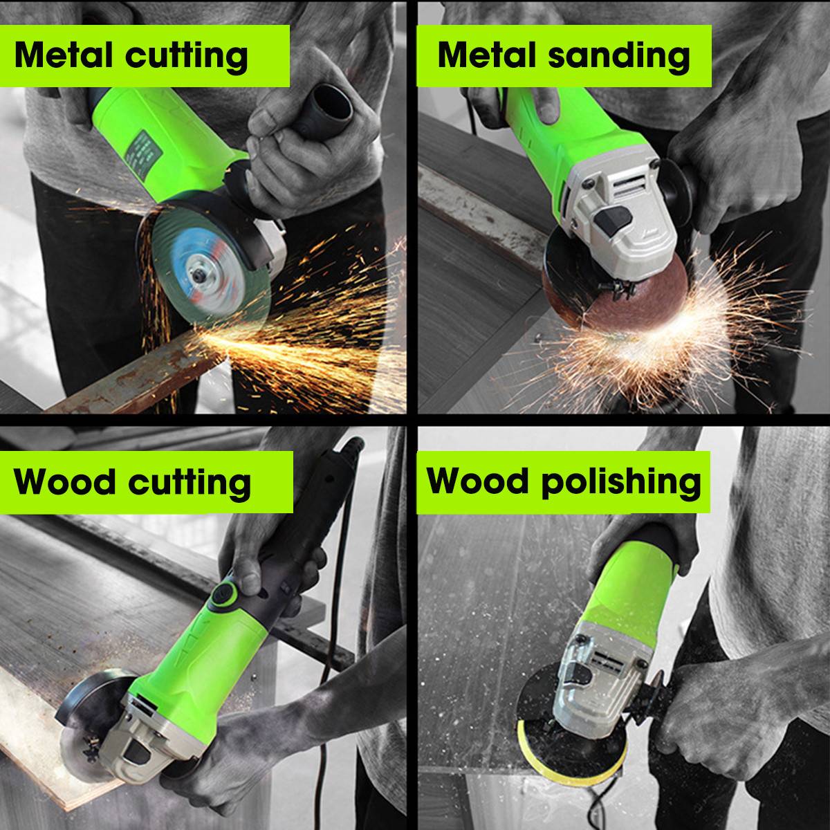 Drillpro 100mm Electric Angle Grinder 6 Speeds Variable Speed 11000RPM Cutting Grinding Machine Metal Stone Woodworking