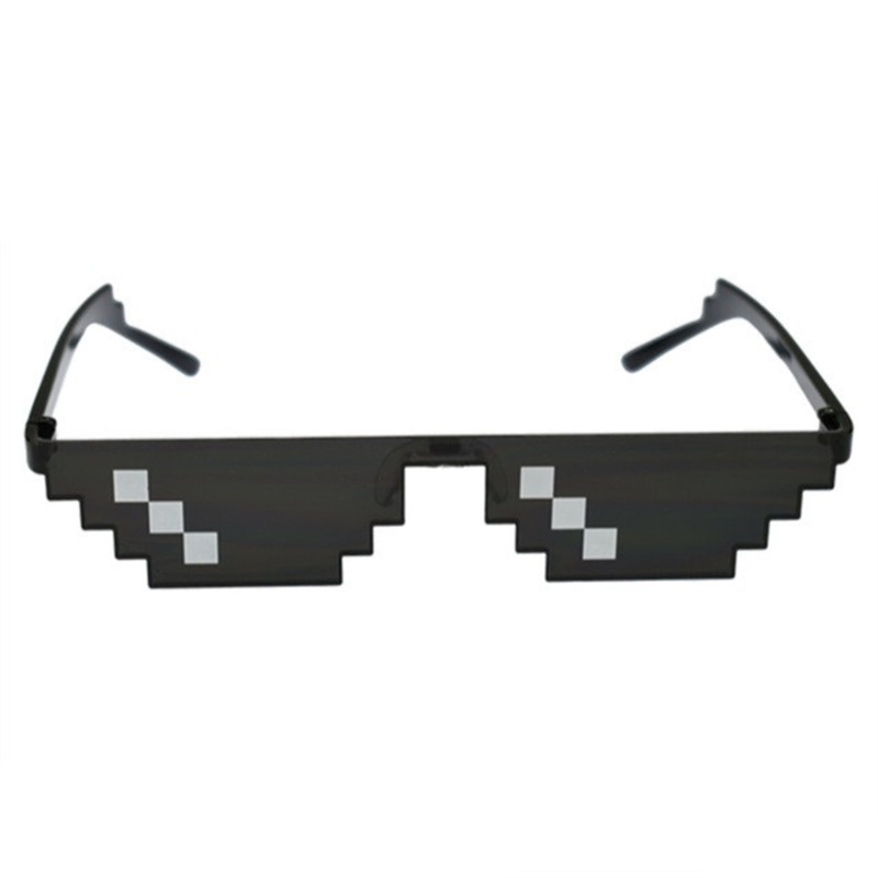 10pcs 8 Bit Thug Life Sunglasses Pixelated Men Women Brand Party Eyeglasses Mosaic UV400 Vintage Eyewear Unisex Gift Toy Glasses