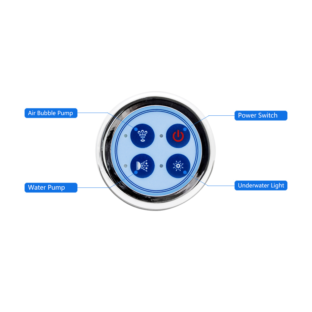 simple design round shaped whirlpool bath water pump massage control system whirlpool bathtub accessories control panel