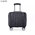 KLQDZMS PC Cabin Rolling Luggage ABS 18 Inch Travel Suitcase On Wheels Trolley Luggage Have Many Colors