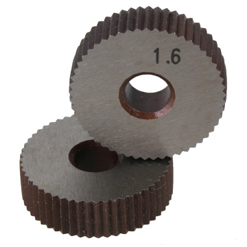 2Pcs Straight grain 1.6mm Gear Hob Wheel knurl HSS wheel Knife Knurled Lathe Embossing wheel Machine Tools Accessories