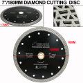SHDIATOOL 1pc Dia 180mm/7" Hot-pressed Sintered Diamond Cutting Disc Mesh Turbo Diamond Saw Blade Granite Marble Tile Ceramic