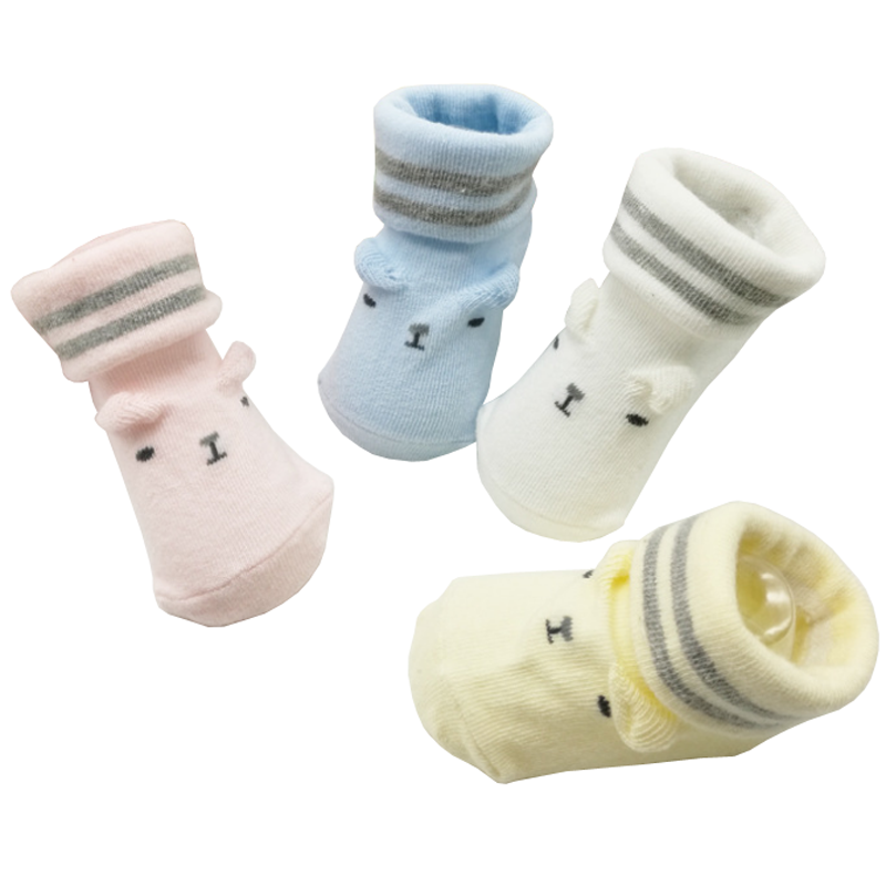 2Pair/lot new cartoon newborn baby socks for 0-6 months baby non-slip baby foot socks