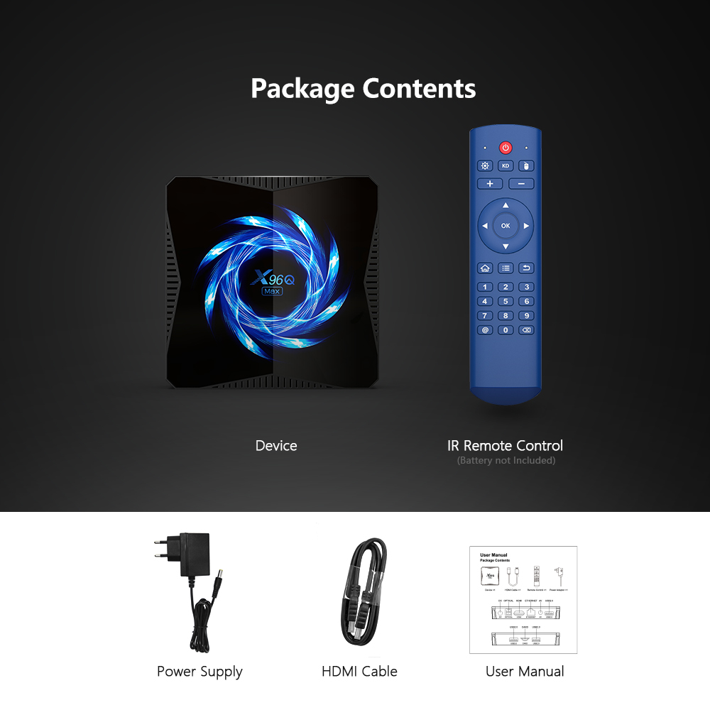 2020 X96Q MAX Smart TV Box Android 10 4G 64GB 2.4G&5G wifi 4K Google Voice Assistant Media Player BT5.0 Youtube set top box 32GB