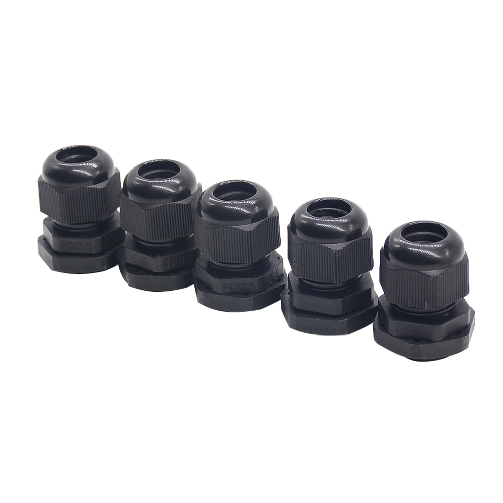 10pcs/lot High quality IP68 M18 x 1.5 for 5-11mm Cable CE Waterproof Nylon Plastic Cable Gland Connector