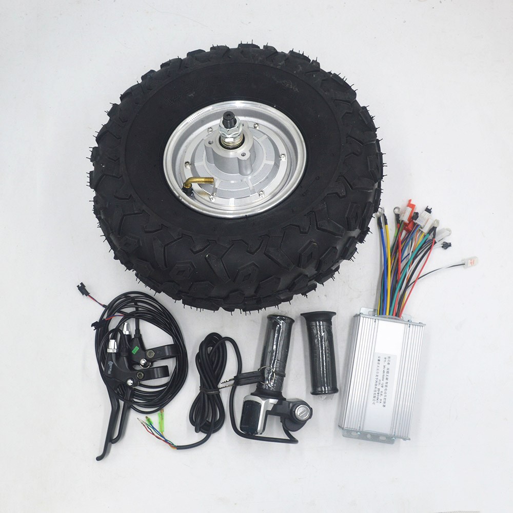 36V 48V 350W 500W Electric Wheelbarrow Gear Motor All Terrain Electric Wheelbarrow kit Fat Off road Rough Tyre 14.5 inch