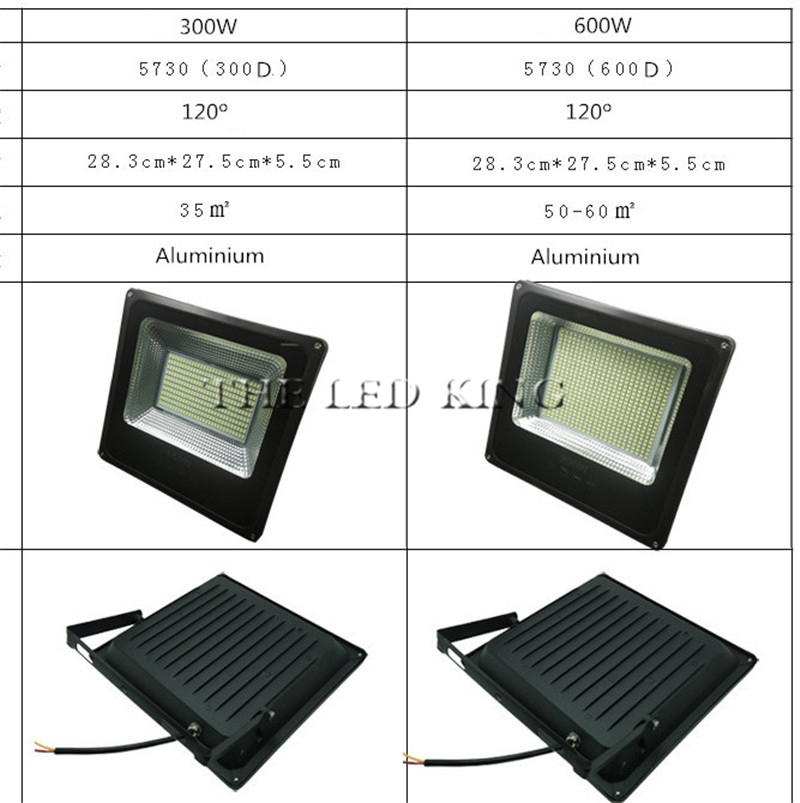 50W 150W 600W Waterproof LED Flood Light Outdoor 5730SMD Led Spot Flood Lamp Floodlight Landscape Garden Street Outdoor Lighting