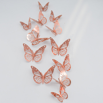 12pcs/set 3D Hollow Butterfly Wall Stickers for Kids Rooms Home Decor stickers Fridge stickers DIY Party Wedding Butterflies