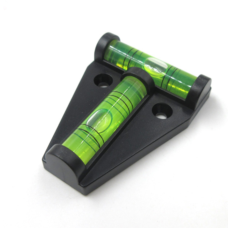 Mini Spirit Level T Type Spirit Level Measurement Instrument Triangular Plastic Level Indicator T-Type Spirit Level Bubble Shell