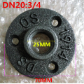 6pcs Iron Pipe Fittings Wall Mount Floor Antique DN15 Flange Piece Hardware Tool cast iron flanges
