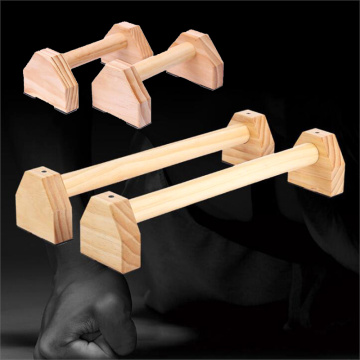1Pair Fitness Push-up Stands Bars Home Gym Training Musculation Calisthenics Wooden Handstand Bar Double Rod Exercise Equipment
