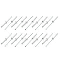 UXCELL 20Pcs Blind Rivets 3.2 x 17/19/21mm Aluminum Open End Blind Rivet Fasteners For Buildings Aircraft Machines Hardware
