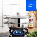 Stainless Steel 2 layer Thick Steamer pot Soup Steam Pot Universal Cooking Pots for Induction Cooker Gas Stove Hotpot Steam Pot