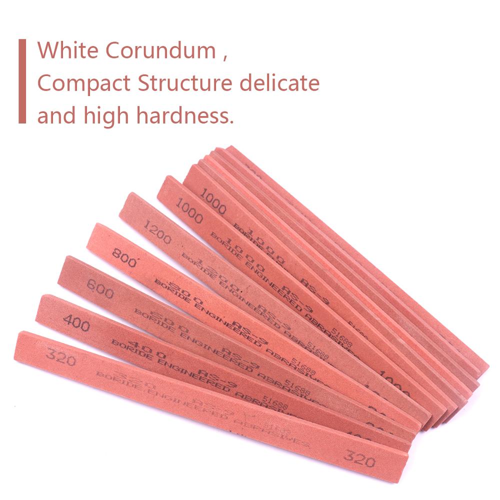 6Pcs/Set 320 to 1200 Grit Oil Stone White Corundum Whetstone Grinding Sand Oil Stone Knife Sharpener Sharpening Stone