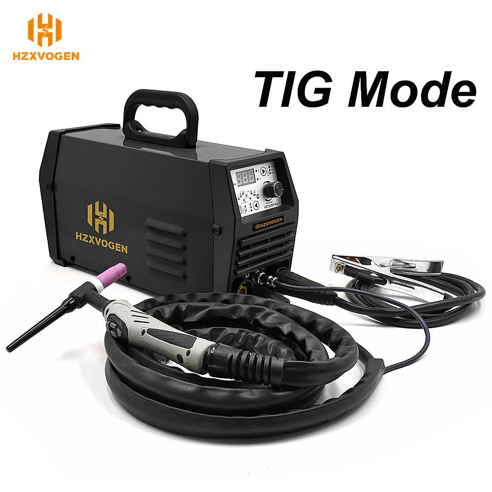 110V/220V HZXVOGEN TIG200P Tig Welder 2 In 1 Pulse Arc MMA Welding Machine 2T 4T HF Argon Welding Fit 0.5-8mm Solder Wire