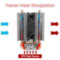 LGA2011 X79 X99 3 Pin Dual Tower CPU Cooler Fan 6 Heatpipe Cooling Fans Radiator Heatsink Fan For Intel 1150/1151/1155 For AMD