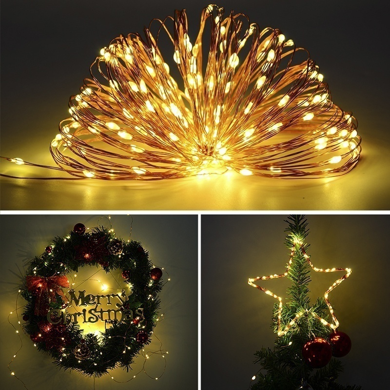 LED Fairy String Lights USB Copper Wire Starry String Light Strip Lamp Holiday Lighting Home Wedding Party Christmas Light Decor