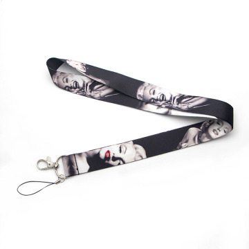 Cartoon lanyards for key in mobile phone strap necklace card holders webbing ribbon keychain rope accessory E0541