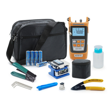 Fiber Optic FTTH Tool Kit with FC-6S Fiber Cleaver and Optical Power Meter 5km Visual Fault Locator Wire stripper Glasve Optisch