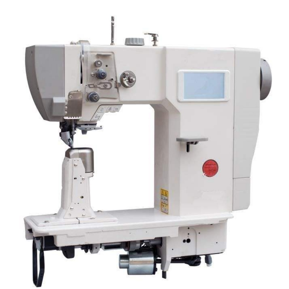  HM-1572-1 Automatic Double Needle Post Bed Sewing Machine Hot Sale Leather Shoes Lock Stitch Bed New Condition Core Motor (3)