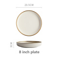 White 8-inch plate