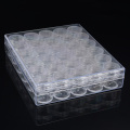 30 PCs Jewelry Strorage Box Acrylic Japan Style Transparent Embroidery Painting Organizer Containers Rings Nail Small Round Jars