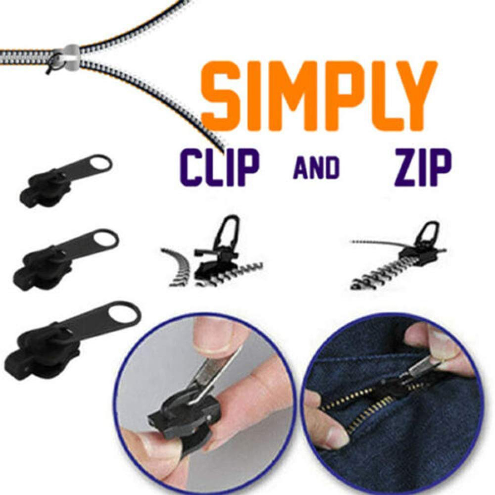 6Pcs Universal Zipper DIY Repair Kit Replacement Zip Slider Teeth Rescue Zippers For Garment DIY Sewing Accessories