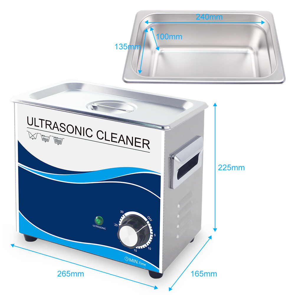 Granbo 3.2L Ultrasonic cleaner Bath 180W 40khz With Timer Cleaning Solution for Circuit Borad Metal Parts Tableware