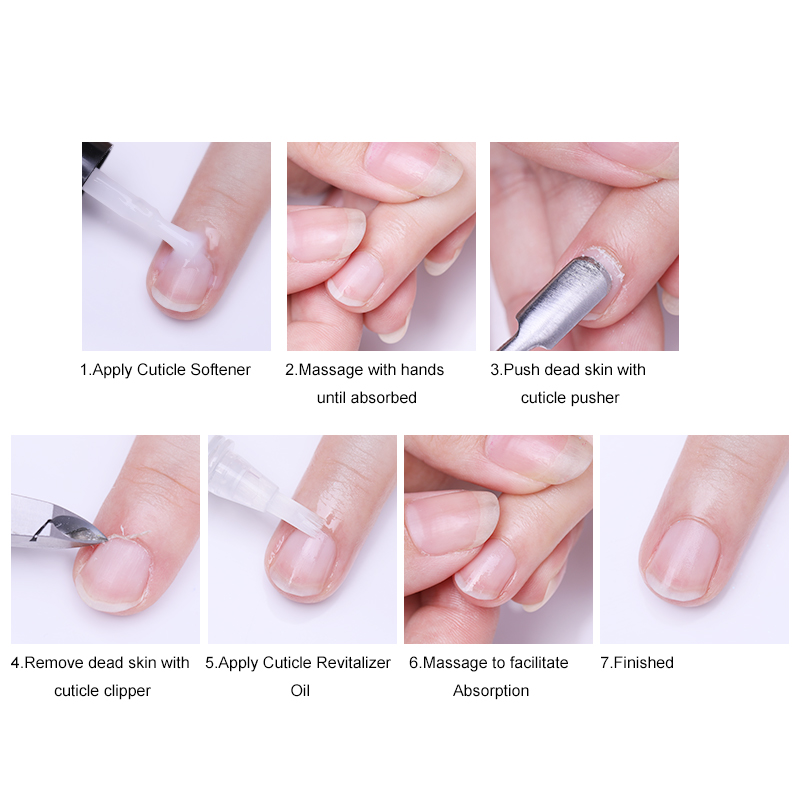 LEMOOC 8ml Dead Skin Remover Nail Cuticle Softener Nail Care Polish Semi Transparent Smoothing Barbed Nail Varnish Nail Art Tool