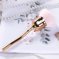 Rose Shape Duster Cleaner Rose Nail Art Manicure Pedicure Powder Remover Cleaning Brush Tool Soft Pink Makeup Brush Nail Care