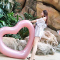 INS Hot Inflatable Sweet Heart Swimming Rings laps Giant Pool party Lifebuoy Float Mattress Swimming Circle Pink Red 90cm