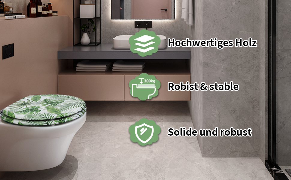 Green leaf wooden toilet seat (8)