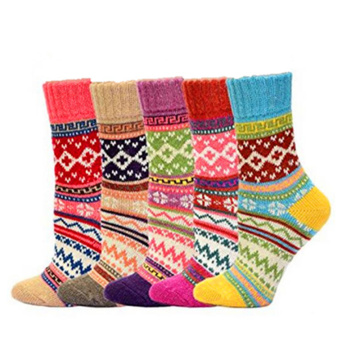 Wool Socks In Tube Sock Thick Section Warm Women Socks Cotton Knitting Winter Fall Crew Socks