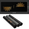 PU Golden Rubber Yoga Mat Mandala Pattern 68cm Widened Thickened Sport Fitness Pilates Training With Position Line Exercise Mats