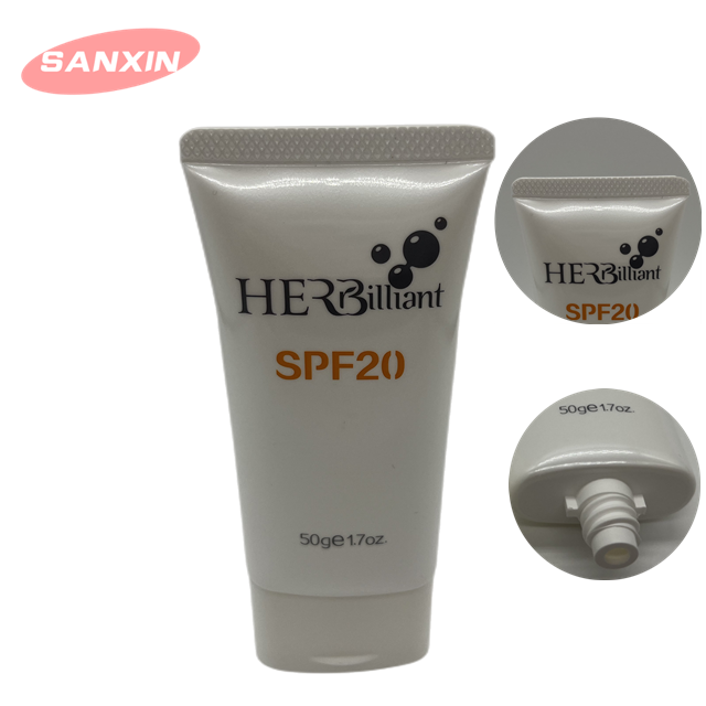 super flat cosmetic sunscreen cream tube