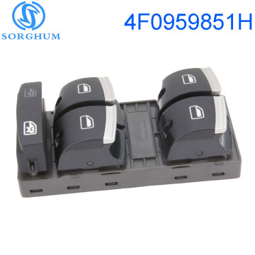 Sorghum New 4F0959851H Chrome Master Window Switch For Audi A3 8P A4 S4 RS4 B6 B7 A6 S6 RS6 C6 Q7