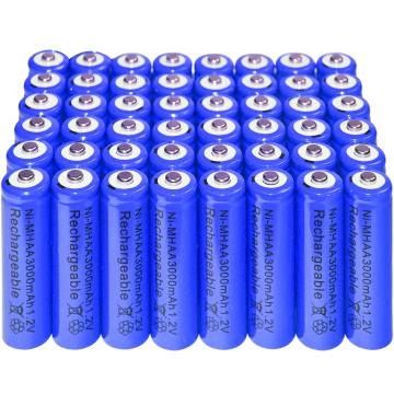 2/8/20/48pcs AA battery Rechargeable NI-MH 3000mAh 1.2V Blue battery Bulk Nickel Hydride