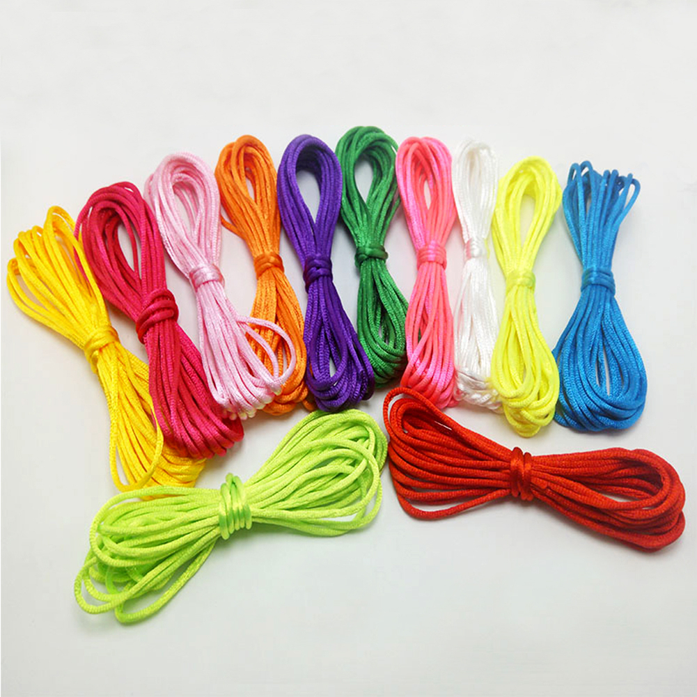1mmx20M Nylon Cord Thread Chinese Knot Macrame Rattail For Jewelry Making Necklace Bracelet Home Textile Accessories DIY