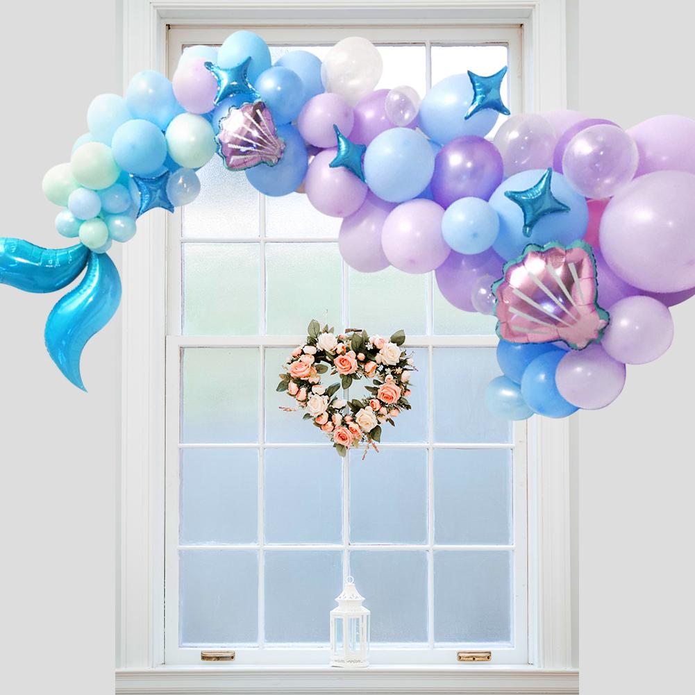 Mermaid Tail Balloon Garland Set Latex Balloon Arch For Mermaid Party Baby Shower Wedding Girl Birthday Party Decoration